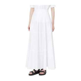 Max Mara Dames, Rokken, Wit, Maat: 2XS Katoen