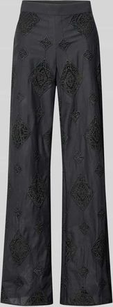 BA&SH Hose aus Baumwolle mit H&auml;kelspitze Modell MIKE in Black, Gr&ouml;&szlig;e 34