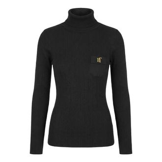 Elisabetta Franchi Dames, Truien, Zwart, Maat: L