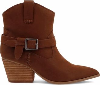 Mia Womens Clement Pointed Toe Western Boots In Brown