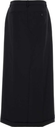 Alexander Wang Womens Black Wool Blend Pant-Skirt Gonne