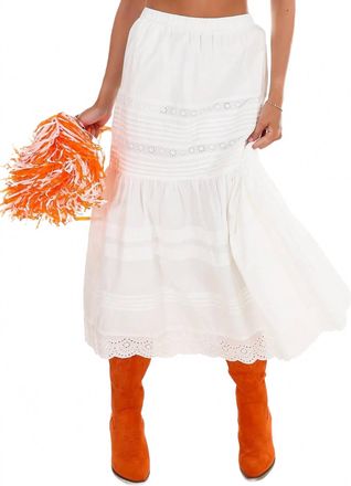 Le Lis Blanc Deux Go With Everything Poplin Maxi Skirt In White