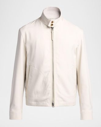 Tom Ford Men & apos;s Harrington Wool, Cashmere and Silk Jacket