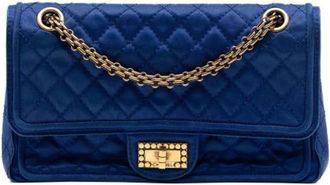 Chanel Pre-owned Satin Shoulder Bag - Dames - Vintage Schoudertas - Blauw - ONE Size - Satijn - Vintage