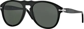 Persol Black PO0649 Celluloid Rounded Sunglasses