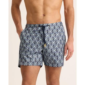 Orlebar Brown Bulldog Drawcord Mid-Length Classic Fit Drawcord Swim Shorts in Night Iris at Nordstrom, Size 32