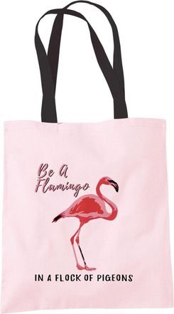 Bang Tidy Clothing Tote Bags For Women Be A Flamingo Printed Cotton Shopper Bag Gifts PPink