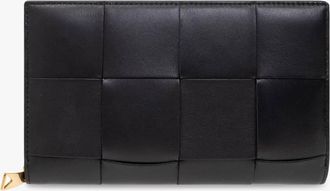 Bottega Veneta Cassette Intrecciato Leather Zip-Around Wallet