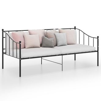 Berkfield Home Sofa Bed Frame without Mattress Black Metal 90x200 cm