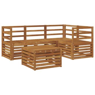 vidaXL Conjunto De Sof&aacute;s De Exterior 5 Pcs Natural Vidaxl