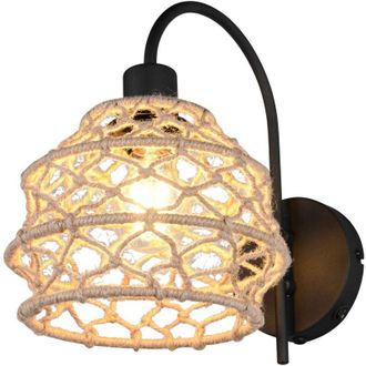 Reality Applique, canapa e metallo, naturale e nero, H 32 cm, Hive