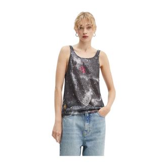 Moschino Donna, Top, Multicolore, L, new