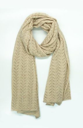 Portolano Cashmere openwork wrap in Oatmeal at Nordstrom