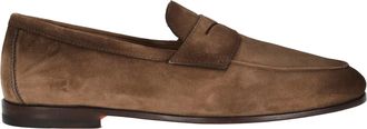 Santoni Suede Moccasins Goodyear Construction
