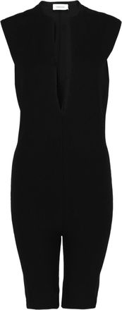 Ferragamo Plunging Sleeveless Romper
