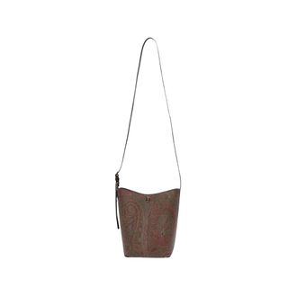 Etro Bolso de Hombro Estilo Cubo con Ribete de Cuero Paisley - Bags - Mujer - Multicolor - ONE SIZE