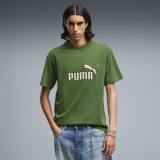 Puma T-shirt Essentials Elevated No.1 dal taglio morbido da uomo, Accessori, Verde, XXL