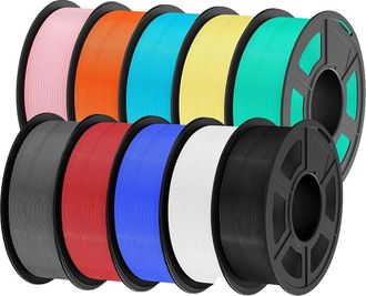 OEM Filamento Para Impresora 3d, 1,75 Mm De Di&aacute;metro, Compatible Con La Mayor&iacute;a De Impresoras Fdm, Pla Mix-28, 10 Rollos