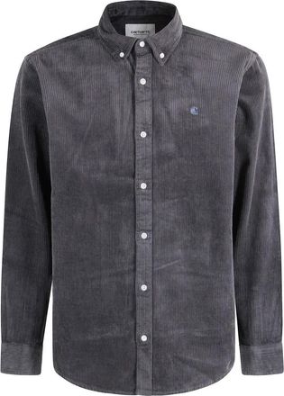 Carhartt Work in Progress Madison Cord Shirt - Heren - Casual Overhemden - Groen - S - Katoen - Overhemden