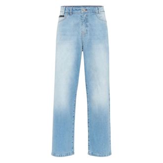 Philipp Plein Jeans, Heren, Blauw, W36, Katoen, Beach Boy Fit Jeans Greatness