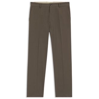 BOSS Straight-fit pants in water-repellent cotton twill
