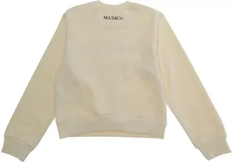 Max & Co. Girls Crewneck Sweatshirt White Cotton Hoods & Sweatshirts