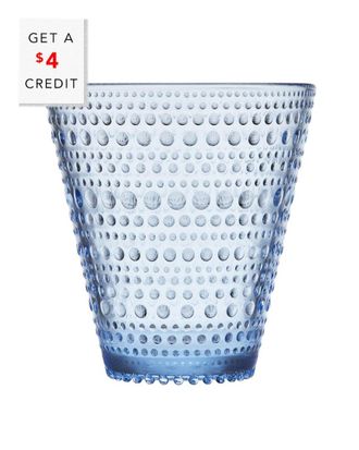 iittala Kastehelmi Set Of Two 10Oz Aqua Tumblers With $4 Credit