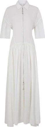 Paco Rabanne Abito lungo con zip - Bianco