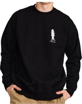 Revolution Printed Crewneck Pullover f&uuml;r Herren | schwarz