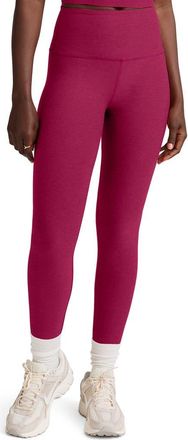 Beyond Yoga Caught in the Midi High Waist Leggings in Sangria Heather at Nordstrom, Size X-Large