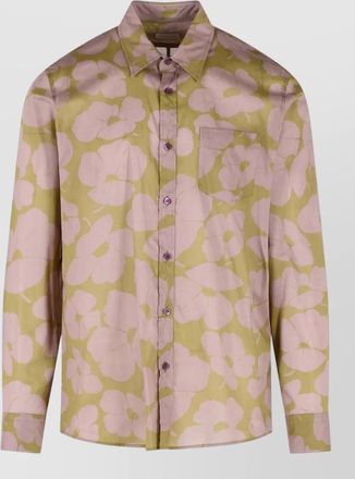 Dries Van Noten cotton shirt long sleeves floral pattern