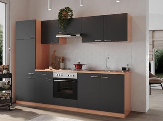 Respekta Cucina Blocco Cucina Blocco Cucina Cucina Componibile Faggio Grigio Gerda 270 Cm Respecta