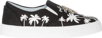 Chiara Ferragni Slip-On Canvas Schoenen - Dames - Loafers - Zwart - 37 EU - Schoenen