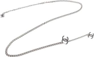 Chanel Pre-owned Belts, female, Gray, Size: ONE SIZE Pre-owned Chain Belt