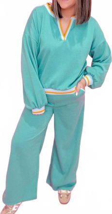 Very J Waters Lounge Set In Teal