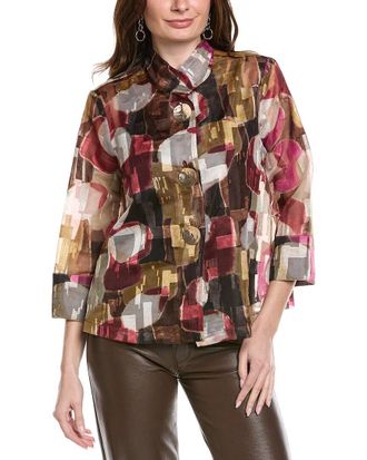 Joseph Ribkoff Printed Sheer Jacket