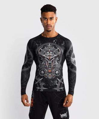 OEM Venum Rashguard Gladiator 5.0 Manga Larga Negro/plata M