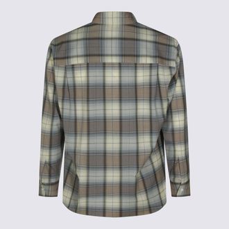 Auralee Mens Shirts Blue Gray Check