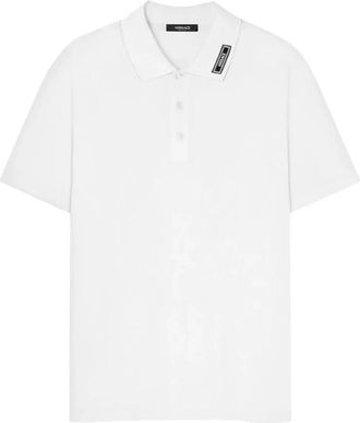 Versace Geborduurd Poloshirt Wit - Heren - Polos - Wit - S - Tops
