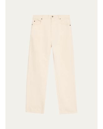The Row Mens Denim Straight Leg Five-Pocket Pants