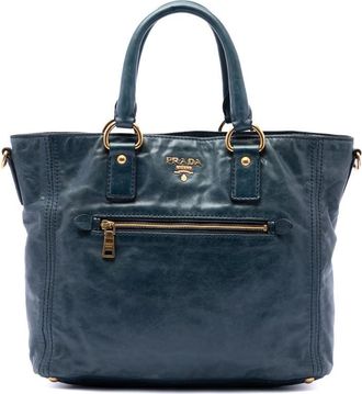 Prada Pre-owned Prada Vitello Shine Front Pocket Convertible Tote Ladies DW2I35Q5ITFPBJPD