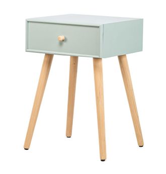 Nordlys Bedside Table Night Stand Scandinavian Wooden Drawer in Green