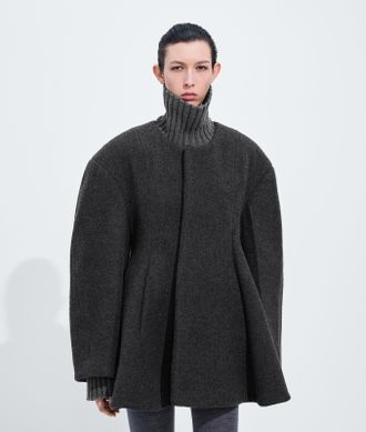 Bottega Veneta Padded Wool Flannel Coat - Grey - Women - 2