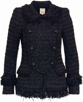 Maison Common Signature Maison Common Tweed Jacket in Black at Nordstrom, Size 38