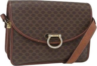 Celine Pre-owned Shoulder Bags, female, Brown, Size: ONE SIZE Pre-owned Vintage Canvas Shoulder Bag