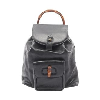 Gucci Pre-owned Backpacks, female, Black, Size: ONE SIZE Pre-owned Bamboo Backpack