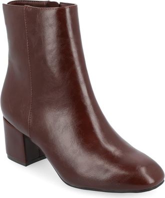 Journee Collection Adria Bootie in Brown at Nordstrom Rack, Size 12