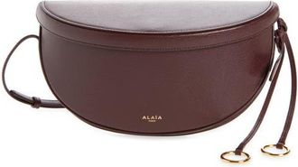 Alaia Hip East West Crossbody Bag in Rouge Grenat at Nordstrom