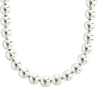 Sterling Forever Silver Basia Dainty Beaded Chain Necklace