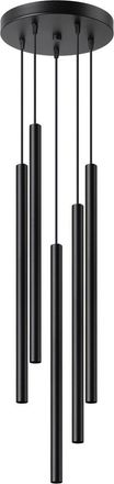 Sollux Lighting Design Pendellampe Pastelo 5-flammig (rund), Schwarz